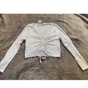 Cotton On White drawstring scrunched top